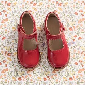 Elephantito Mary Jane Dress Shoes in Red Patent Leather, Toddler Size 7 / EU 23